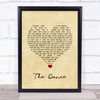 Garth Brooks The Dance Vintage Heart Song Lyric Quote Music Print