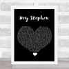 Taylor Swift Hey Stephen Black Heart Song Lyric Quote Music Print