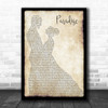 George Ezra Paradise Song Lyric Man Lady Dancing Music Wall Art Print