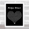 David Bowie Magic Dance Black Heart Song Lyric Quote Music Print