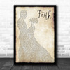 George Michael Faith Man Lady Dancing Song Lyric Music Wall Art Print