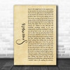 Switchfoot Souvenirs Rustic Script Song Lyric Quote Music Print