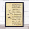 Al Wilson The Snake Rustic Script Song Lyric Quote Music Print