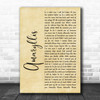 Shinedown Amaryllis Rustic Script Song Lyric Quote Music Print