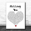 The Vamps Missing You White Heart Song Lyric Quote Music Print