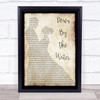 The Drums Down By The Water Song Lyric Man Lady Dancing Music Wall Art Print