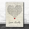 Incubus Love Hurts Script Heart Song Lyric Quote Music Print