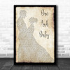 Adele One And Only Song Lyric Man Lady Dancing Music Wall Art Print