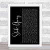 Oasis Slide Away Black Script Song Lyric Quote Music Print