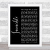 Muse Invincible Black Script Song Lyric Quote Music Print