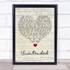 Muse Unintended Script Heart Song Lyric Quote Music Print