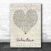 5 Seconds Of Summer Valentine Script Heart Song Lyric Quote Music Print