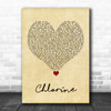 Twenty One Pilots Chlorine Vintage Heart Song Lyric Quote Music Print
