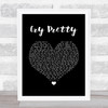 Carrie Underwood Cry Pretty Black Heart Song Lyric Quote Music Print