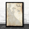 Arcade Fire Wake Up Song Lyric Man Lady Dancing Music Wall Art Print