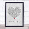 Robbie Williams Morning Sun Grey Heart Song Lyric Quote Music Print