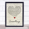 The Courteeners Cavorting Script Heart Song Lyric Quote Music Print
