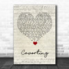 The Courteeners Cavorting Script Heart Song Lyric Quote Music Print