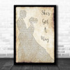 Billy Joel She's Got A Way Song Lyric Man Lady Dancing Music Wall Art Print Billy Joel She's Got A Way Song Lyric Man Lady Dancing Music Wall Art Print
