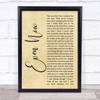 Barry Manilow Even Now Rustic Script Song Lyric Quote Music Print