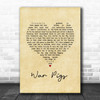 Black Sabbath War Pigs Vintage Heart Song Lyric Quote Music Print