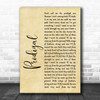 Blacktop Mojo Prodigal Rustic Script Song Lyric Quote Music Print