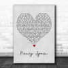 Christy Moore Nancy Spain Grey Heart Song Lyric Quote Music Print