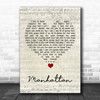 Kings Of Leon Manhattan Script Heart Song Lyric Quote Music Print