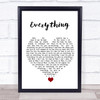 Lauren Daigle Everything White Heart Song Lyric Quote Music Print
