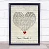 Stevie Wonder You And I Script Heart Song Lyric Quote Music Print