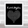 Bomfunk MC's Freestyler Black Heart Song Lyric Quote Music Print