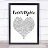 Bomfunk MC's Freestyler White Heart Song Lyric Quote Music Print