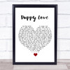 Donny Osmond Puppy Love White Heart Song Lyric Quote Music Print