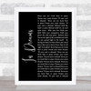 Jai-Jagdeesh In Dreams Black Script Song Lyric Quote Music Print