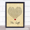 Jim Brickman The Gift Vintage Heart Song Lyric Quote Music Print Jim Brickman The Gift Vintage Heart Song Lyric Quote Music Print