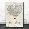 Lana Del Rey Love Song Script Heart Song Lyric Quote Music Print