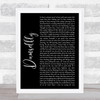 Loyle Carner Damselfly Black Script Song Lyric Quote Music Print
