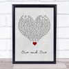 Robert Miles One and One Grey Heart Song Lyric Quote Music Print