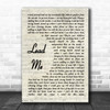 Sanctus Real Lead Me Vintage Script Song Lyric Quote Music Print