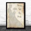 Celine Dione Beauty And The Beast Man Lady Dancing Song Lyric Music Wall Art Print