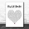 Blink-182 First Date White Heart Song Lyric Quote Music Print