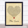 Lady Gaga The Cure Vintage Heart Song Lyric Quote Music Print