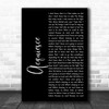 Oasis Acquiesce Black Script Song Lyric Quote Music Print