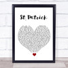 PVRIS St Patrick White Heart Song Lyric Quote Music Print