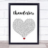 Sia Chandelier White Heart Song Lyric Quote Music Print