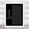 Swing Out Sister Breakout Black Script Song Lyric Quote Music Print