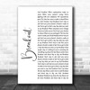 Swing Out Sister Breakout White Script Song Lyric Quote Music Print