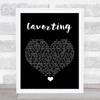 The Courteeners Cavorting Black Heart Song Lyric Quote Music Print