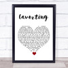 The Courteeners Cavorting White Heart Song Lyric Quote Music Print