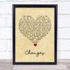 Kelly Osbourne Changes Vintage Heart Song Lyric Quote Music Print